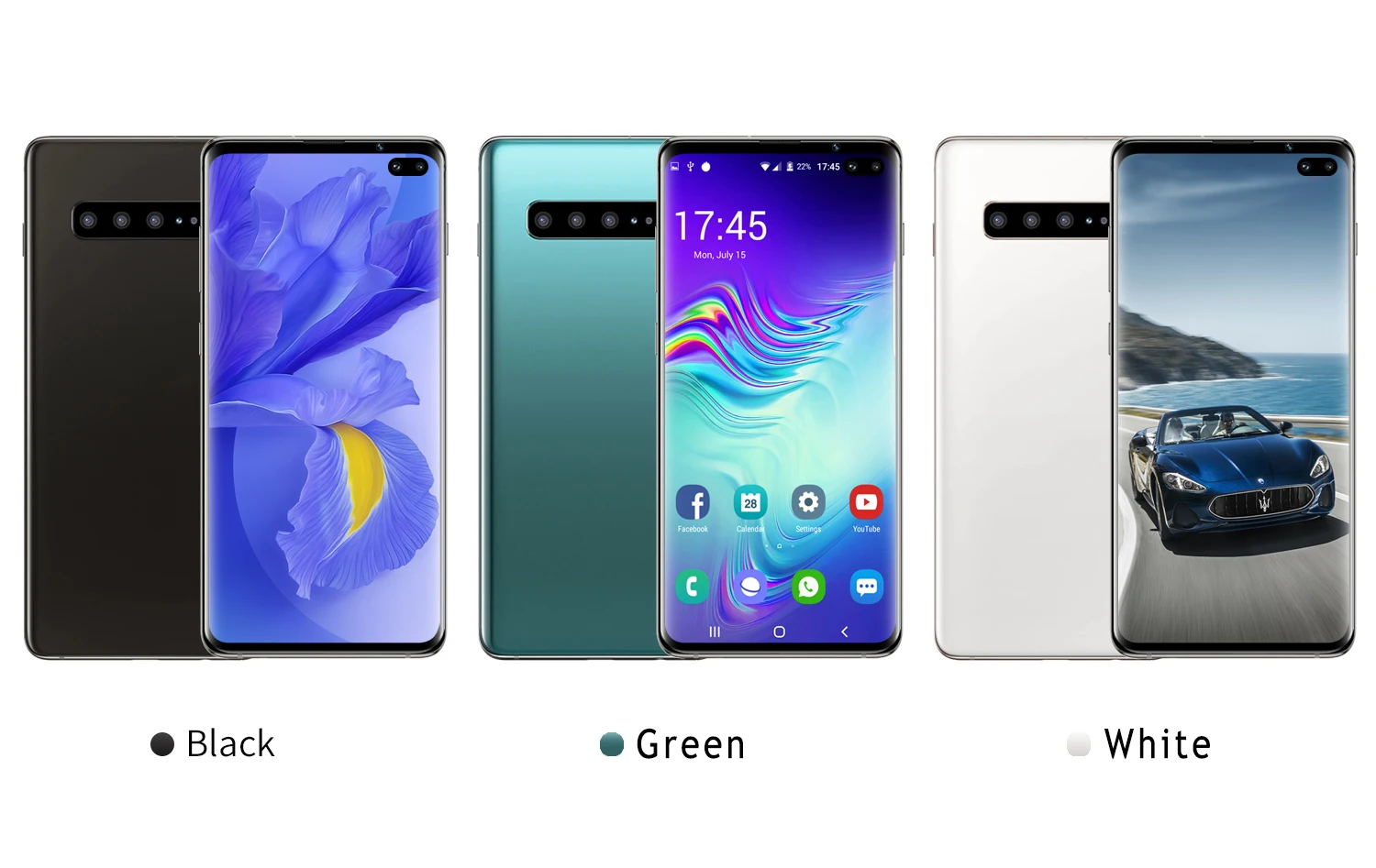 Смартфон S10+, полноэкранный, 6 ГБ+ 128 ГБ, 8 ядер, Android 9,0, Finger Face ID, двойная камера, 4G, смартфон, мобильный телефон, трубка