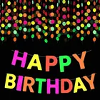 Светящийся неоновый баннер для детской вечеринки, лента с УФ свечением, аксессуары флуоресцентных цветов для дня рождения