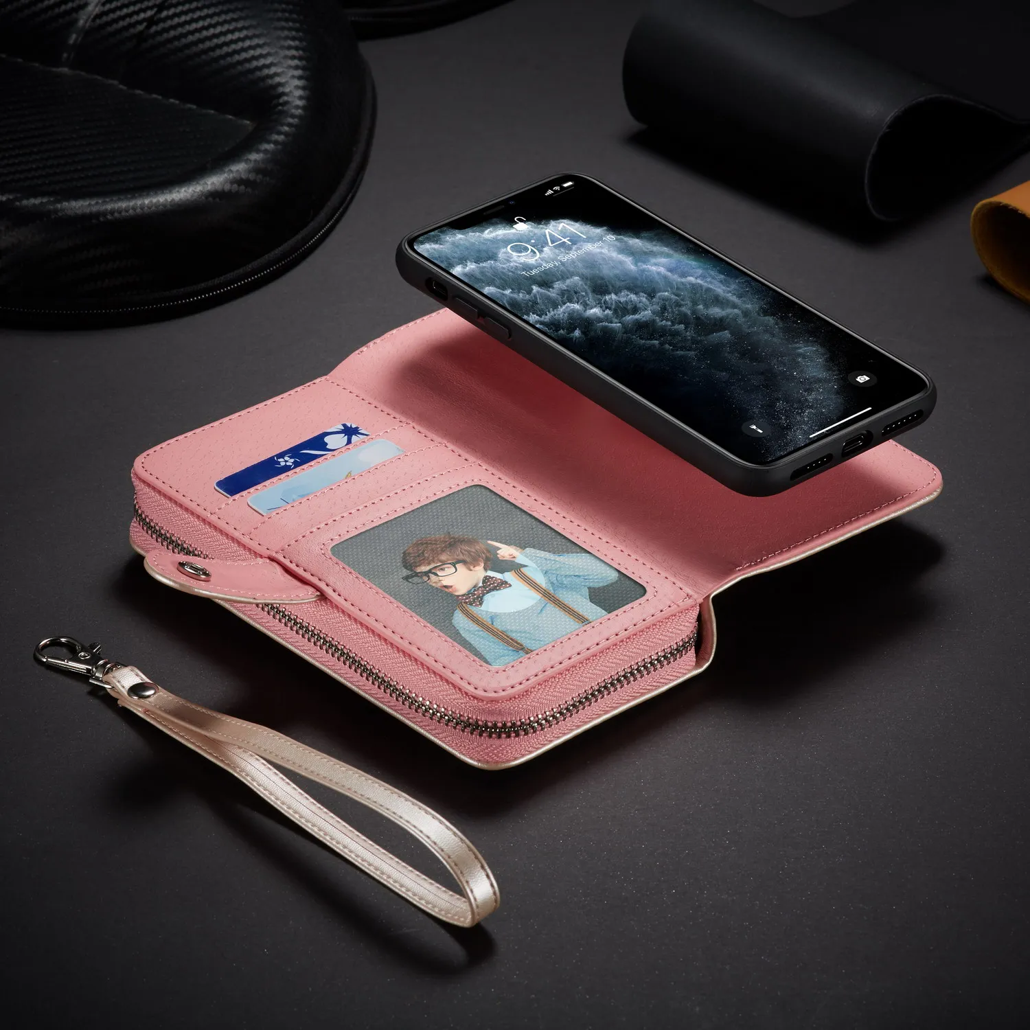 Новинка, съемный кошелек на молнии, тканый кожаный чехол для iphone 11/iphone 11 Pro/iphone 11 Pro Max