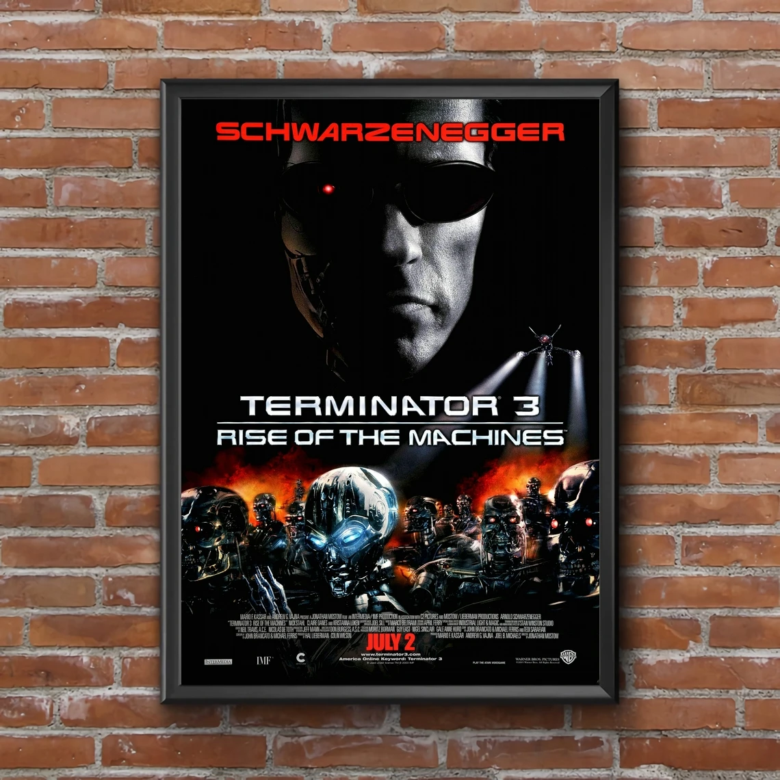 

Terminator 3 Rise of the Machines - 2003 Movie Poster Home Decor Classic Movie Cover Art Photo Canvas Poster Print Wall Painting