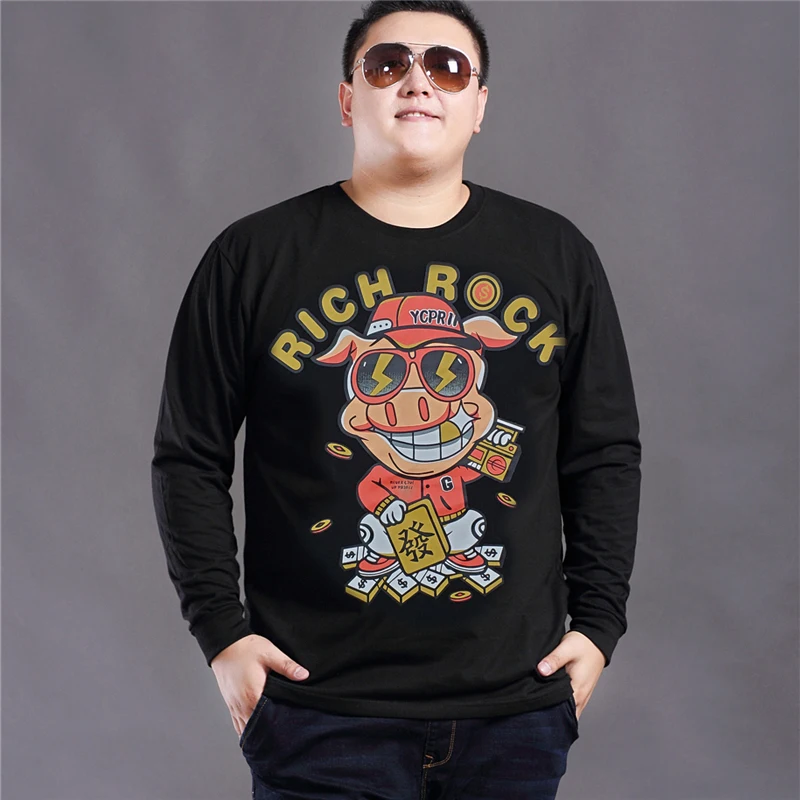 

2019 Autumn Streetwear o neck T Shirt Men Casual Fitness Tops&Tees Chinese style Long Sleeve Pullover shirt Homme Plus Size 9xl