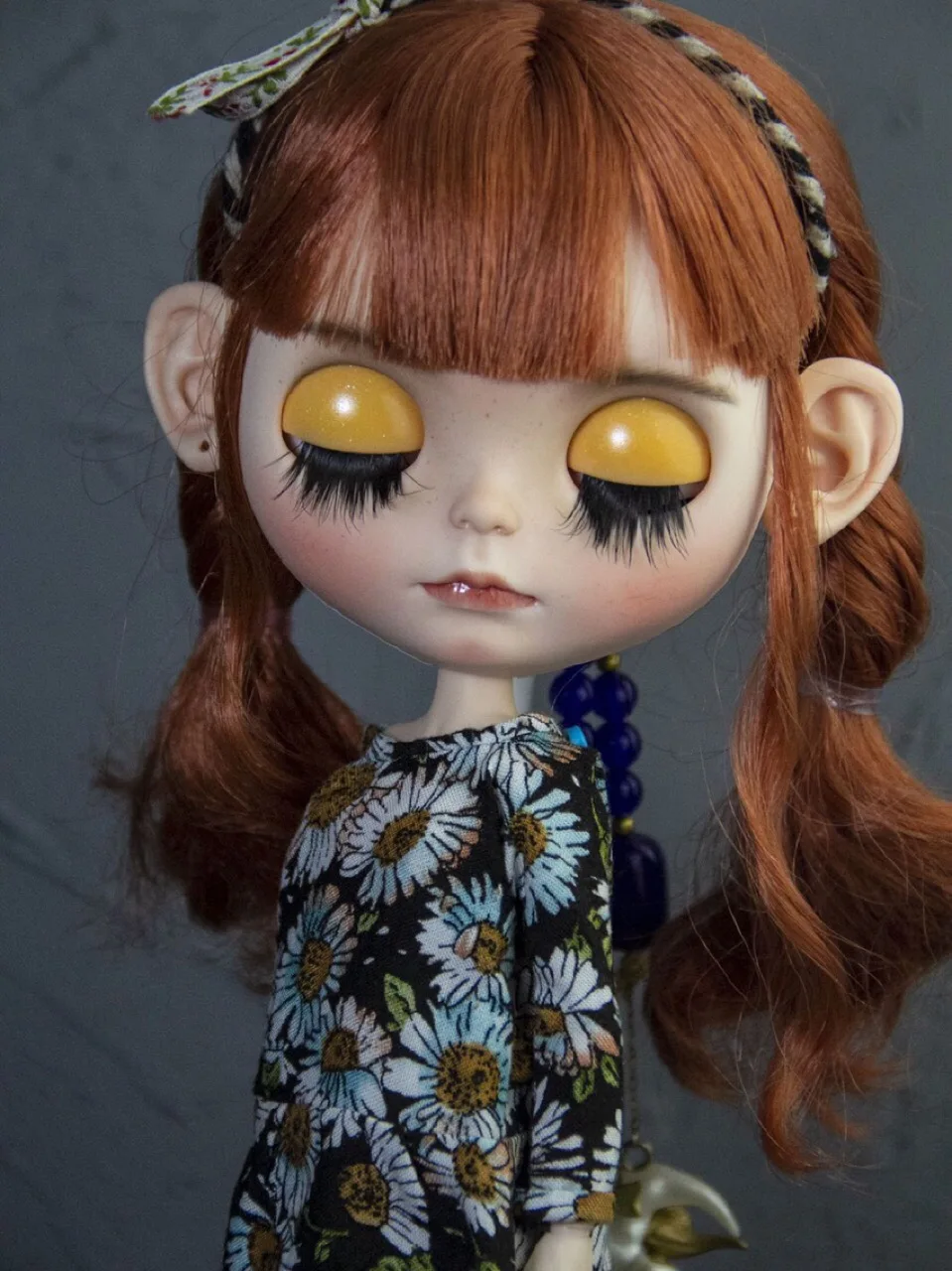 Ледяной 19 шарнир blyth кукла с Макияж лица белая кожа DIY коричневый волос желтый век