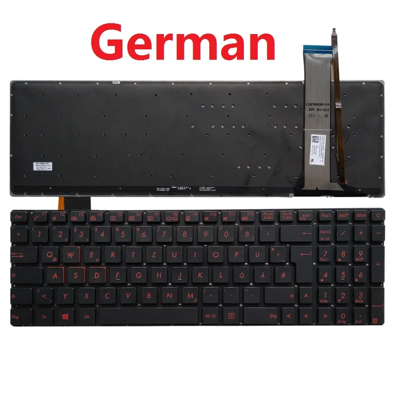 Клавиатура BE/BR/GR/IT/SW/TR для ASUS GL551 GL551J GL551JK GL551JM GL551JW GL551JX N552 N552VX N552VW N552V|Клавиатуры