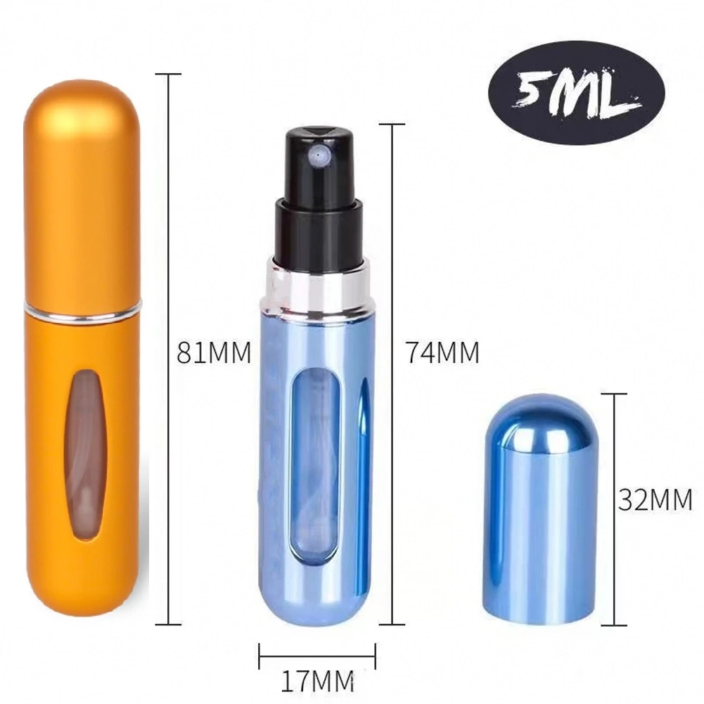 

5ml perfume bottle sub-filled bottle self-pump type recirculating refillable spray bottle small sample portable cosmetic bottle