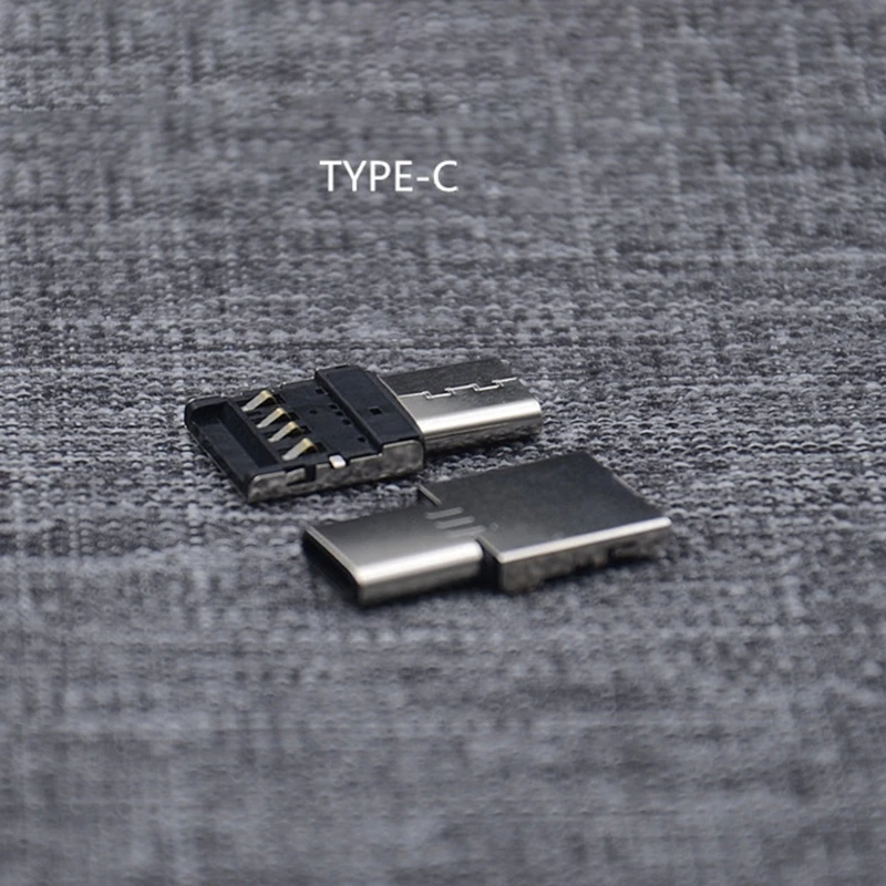 

Practical Fast Transmission Metal Compatible with USB2.0 to Type C Micro OTG Adapter Small Convenient Silver