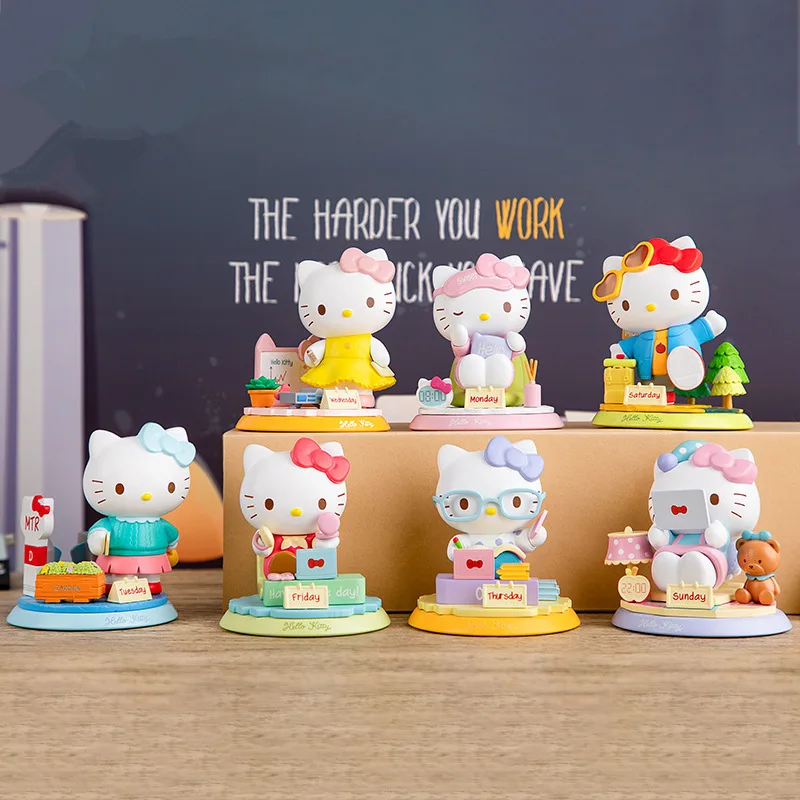 

1/6PCS Disney Sanrio Hello Kitty Anime Figure Girl Haikyuu Blind Box Gifts Items for Women Toys Children Girls Home Decoration