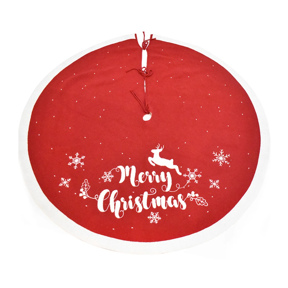 

Christmas Tree Skirt Long-lasting Durability Easy Installation: Create An Atmosphere Acrylic Fibers Red Reusable Decoration