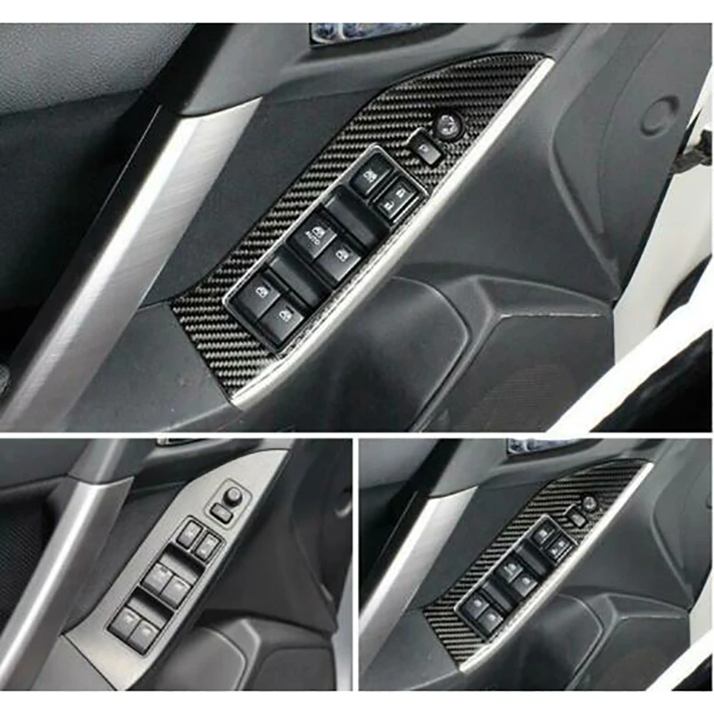 Для Subaru Forester 2013 2018 Автомобильная кнопка переключателя из настоящего углеродного