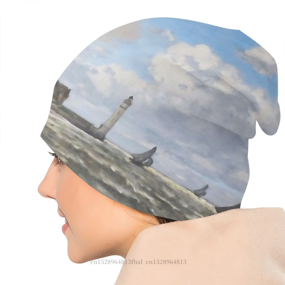 

Claude Monet Impressionist Skullies Beanies Caps Neck Gaiter Mouth Of The Seine Knitting Hat Winter Warm Bonnet Hats Men Women's