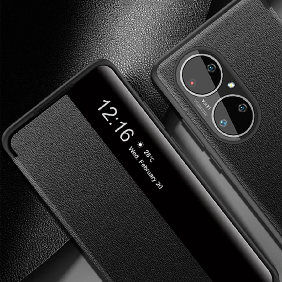 solid color leather phone case for huawei mate 30 40pro plus p30 30lite 40 lite pro p50 pro nova 7 8 pro p smart anti fall cover free global shipping