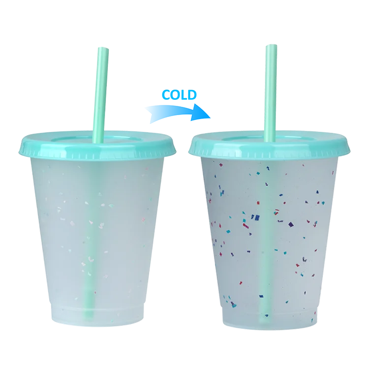 Пластиковая соломенная чашка многоразового использования 473 мл 16 унций без