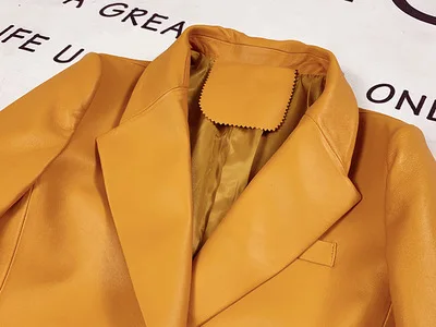 MEWE Women Spring Genuine Real Sheep Leather Jacket E39