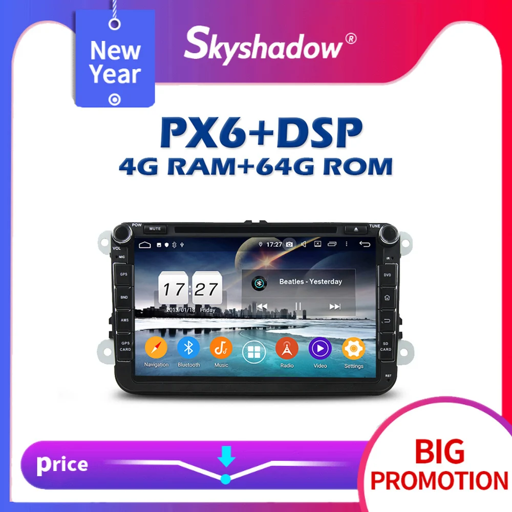 720P PX6 автомобильный DVD плеер DSP IPS Android 10 0 4G Оперативная память + 64 Гб GPS Радио RDS Wi Fi
