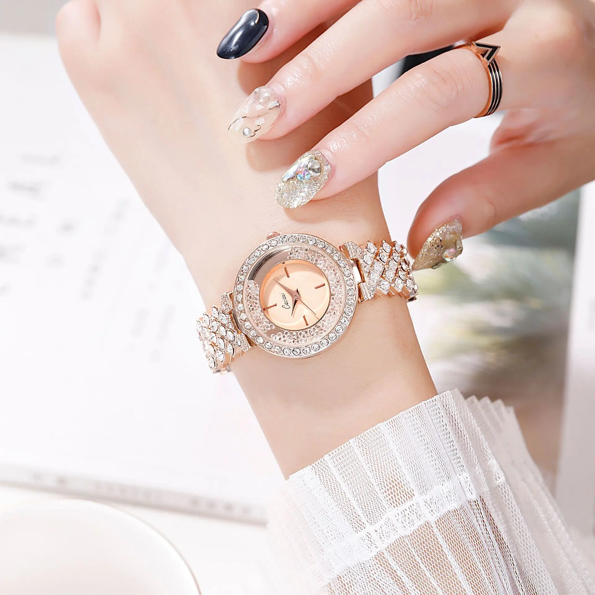 

Детские дышащие женские часы модный бриллиантовый набор Кварцевые водонепроницаемые женские часы браслет бриллиантовые Наручные часы изв...