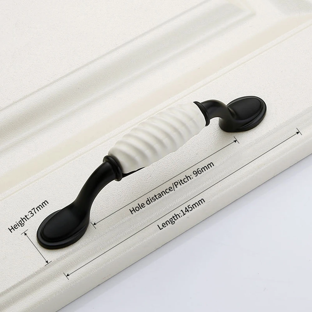 Черный Белый Шкаф Тянет кухонный шкаф тянет спальня обувной ручки ящика Ручка