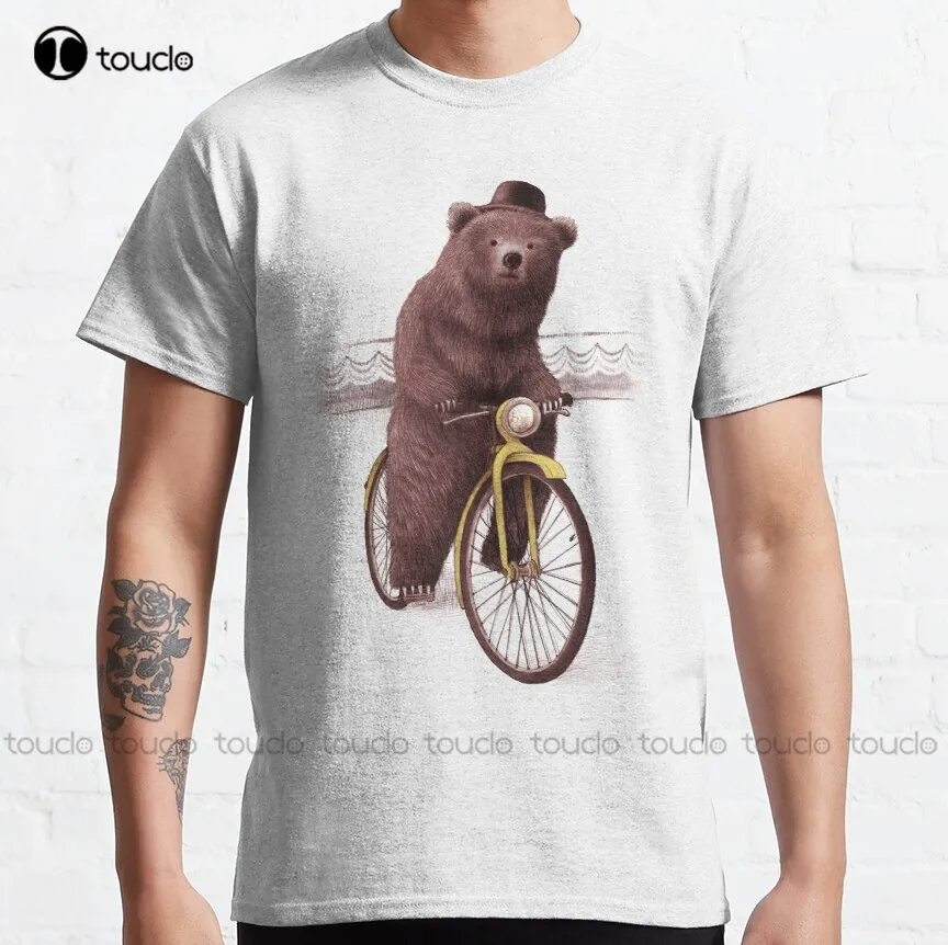 

Barnabus Bear Bike Circus Cycling Cute Funny Vintage Animals Hat Classic T-Shirt Custom Aldult Teen Unisex Fashion Funny New