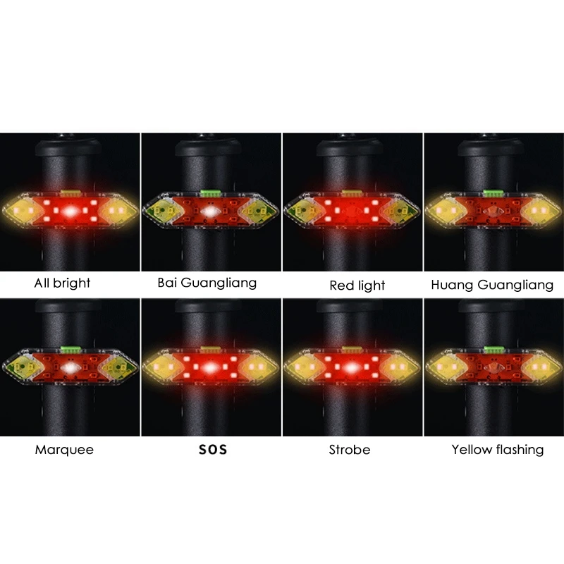 USB Rechargeable Bike Tail Light 2 Pack IPX5 Waterproof Ultra Bright LED Rear 8 Mode Options | Спорт и развлечения