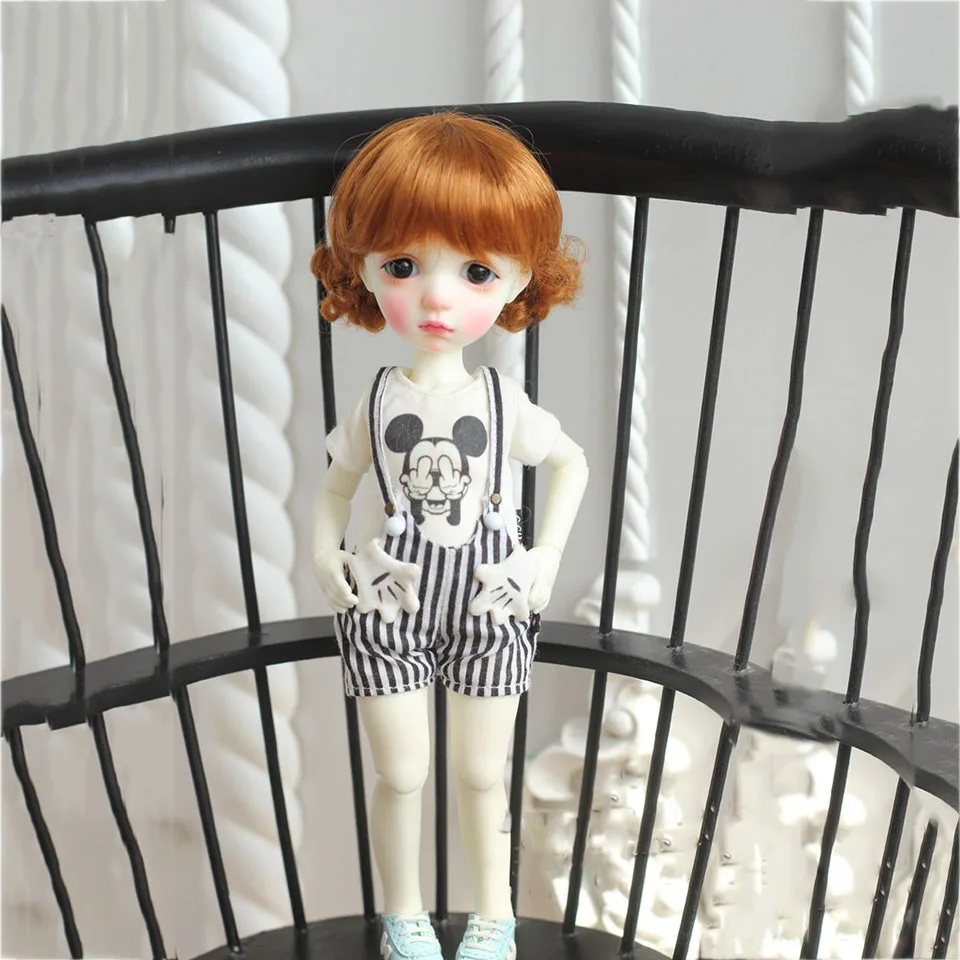 1 Bybrana 1 шт. bjd парик 1/3 1/4 1/6 1/8 имитация мохера цветок плетение - Цвет: 1