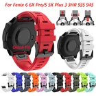 Ремешок спортивный силиконовый быстросъемный для Garmin Fenix 6 6X Pro 5X 5 Plus 3HR 935 Easyfit Wirstband Correa, 22 26 мм