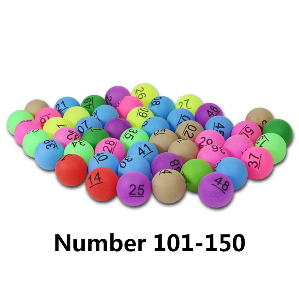 

50Pcs 2.4g Colorful Entertainment Ping Pong Balls With Number Table Tennis Ball For Lottery Game Advertisement Blade