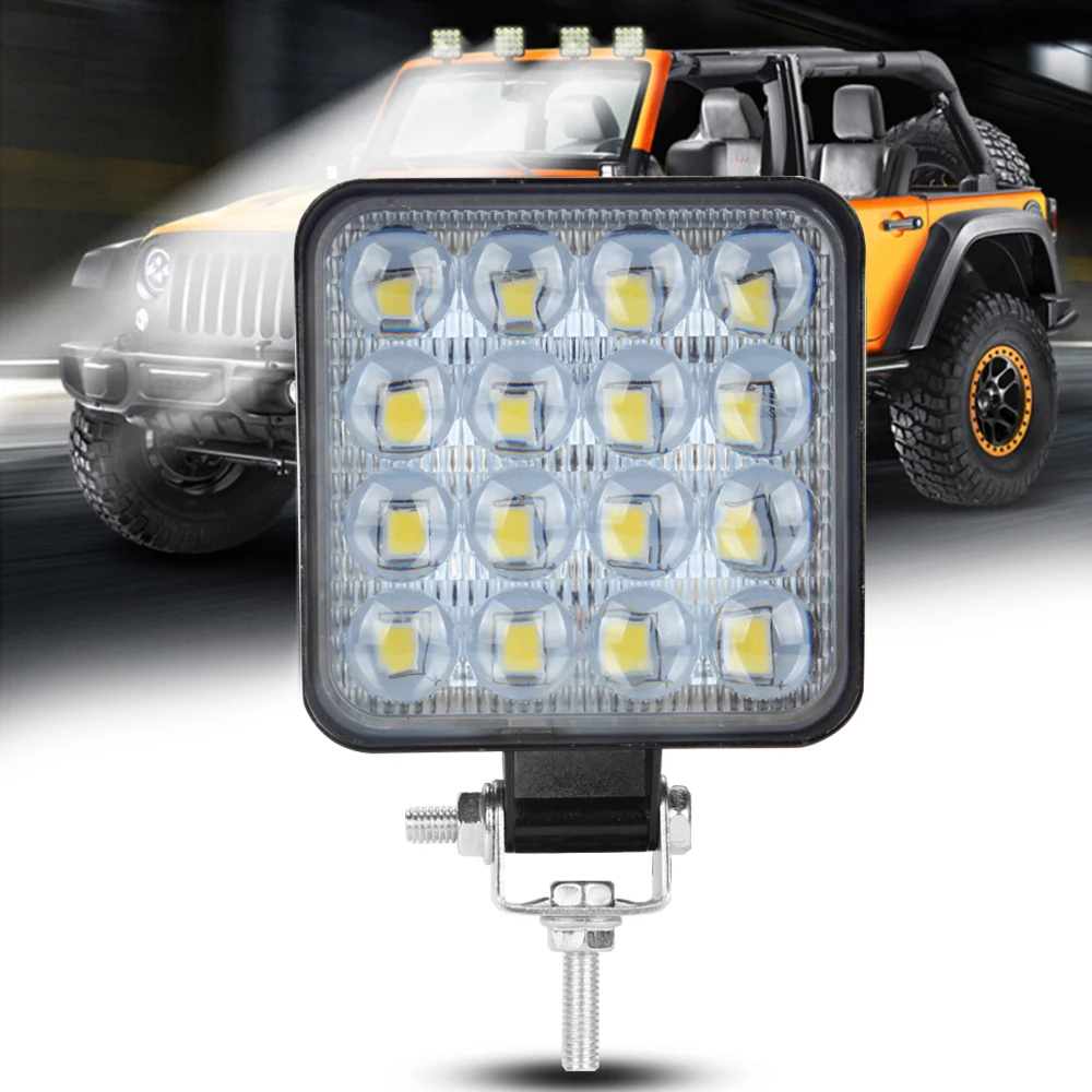 

OKEEN LED Car Headlight 48w 16barra Light Bar For 4x4 SUV ATV Tractor Boat Trucks Excavator 12V 24V Work Lamp Offroad Spotlight