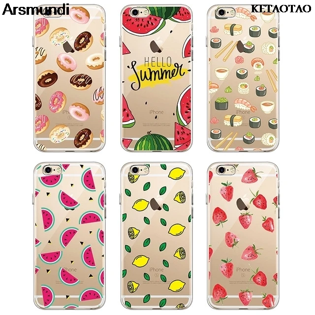 KETAOTAO еда Фрукты кофе Ананас Лимон банан кактус клубника суши для iPhone чехол