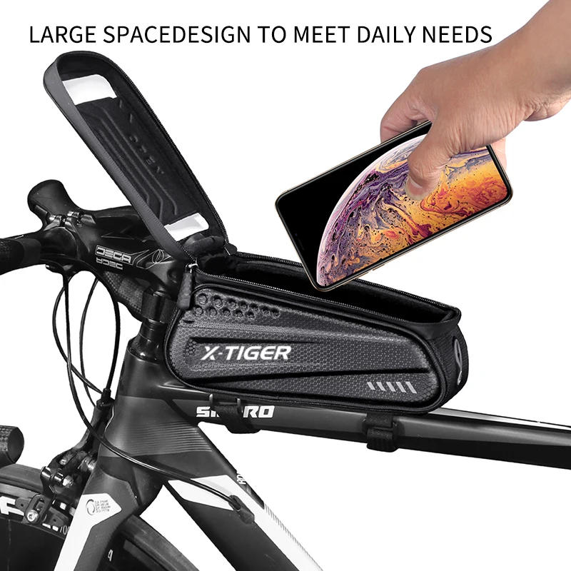 Большая велосипедная сумка EVA для MTB водонепроницаемая футляр телефона с