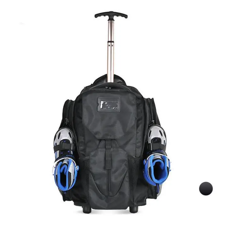 Men Wheeled backpack bag Trolley Bags on wheels skating roller backpack with wheels rolling luggage backpack bag Travel luggage