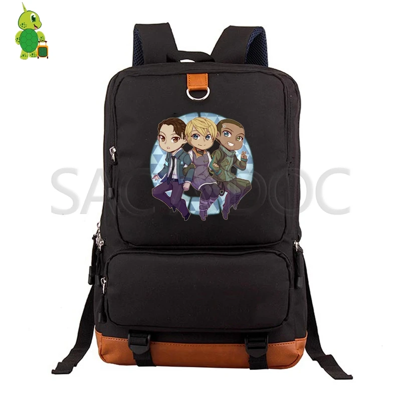 Detroit Become Human RK800 Backpack College Student School Bags for Teenage Girls Boys Laptop Backpack Cosplay Travel Rucksack - Цвет: 27