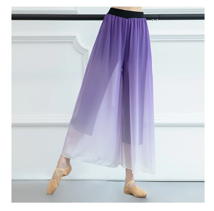 Многоцветные современные шифоновые платья для танцев шаль классические брюки