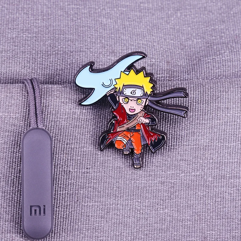 Высокое качество аниме Sasuke Kakashi косплей мультфильм Эмаль Булавка Шаринган значок