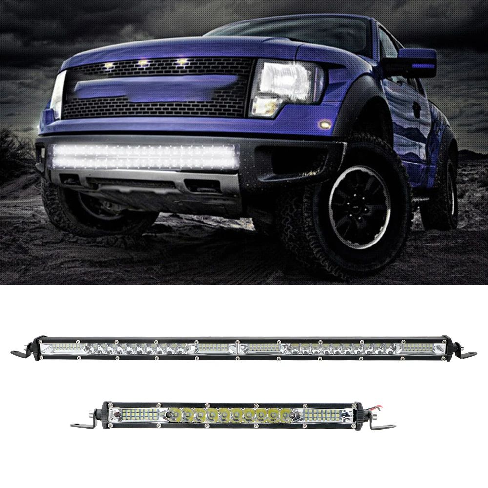 

Flood Driving Light 10 20 inch LED Work Light 10-30V Car Light Bar Offroad Work Lamp Super Bright for Jeep ATV Trucks Tractor