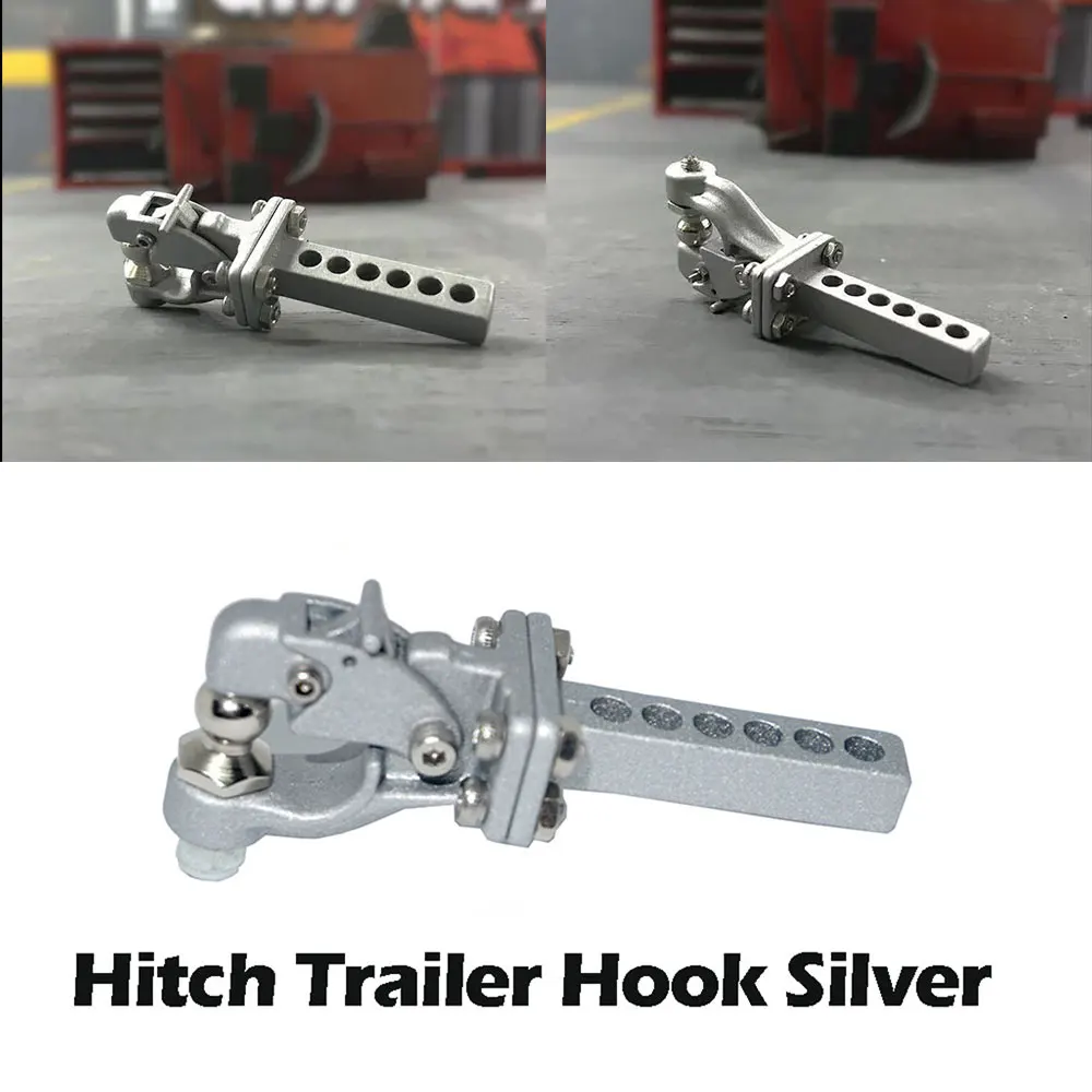 

RCTOYFUN RC Car Alloy Metal Trailer Tow Hook DIY Remodel Accessories For 1:10 RC Crawler Car SCX 10 90046 90047 Traxxas TRX4