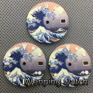 Bliger 28,5 мм стерильный циферблат C3 Супер светящийся подходит для движения NH35