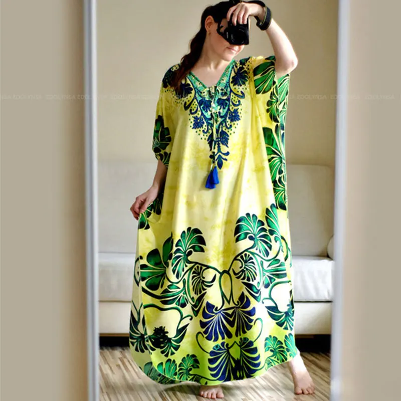 

Cotton Long Beach Dress Beach Coverups for Women Pareo de Plage Swimsuit Cover up Beach Sarongs Swimwear Kaftan Beach #Q845