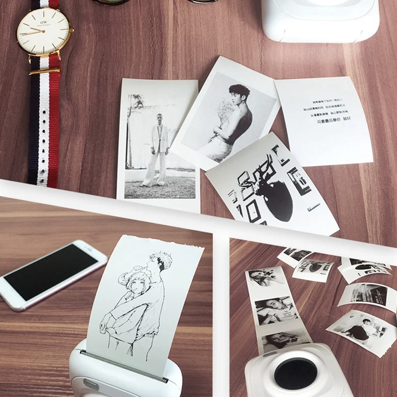 

Printable Paper White Direct Thermal Paper 57 x 30mm 10 Years Storage Paper for PAPERANG/PeriPage Mobile Printer, 6-Pack