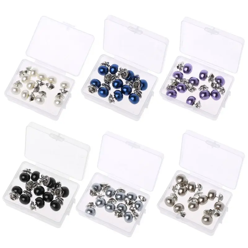 10 шт. женские универсальные жемчужные безопасные булавки для броши свитер зажим