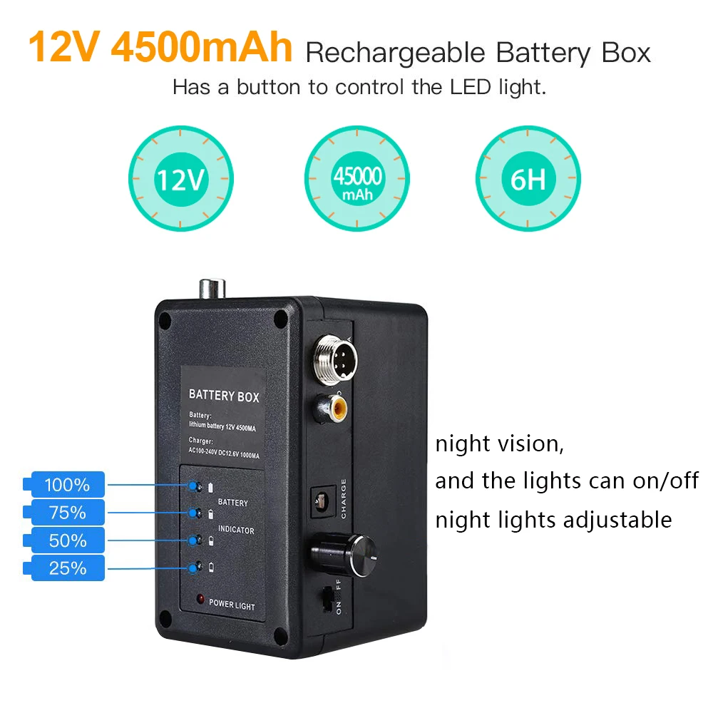 Катушка для кабеля 20-50 м 7 дюймов TFT LCD DVR монитор промышленный эндоскоп
