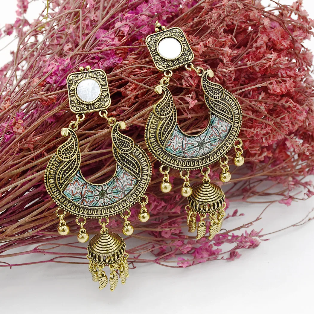 Серьги-подвески женские золотистые египетские Винтажные Ювелирные украшения в