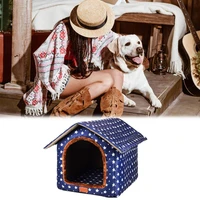 dog house nest dog house indoor dog kennel soft winter dog puppy sofa cushion house kennel nest dog cat bed pet supplies folda