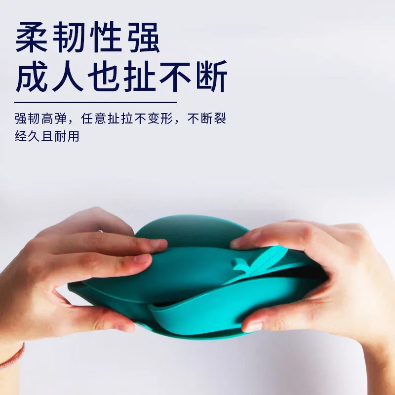 Детская силиконовая обеденная тарелка интегрированная присоска тренировочная