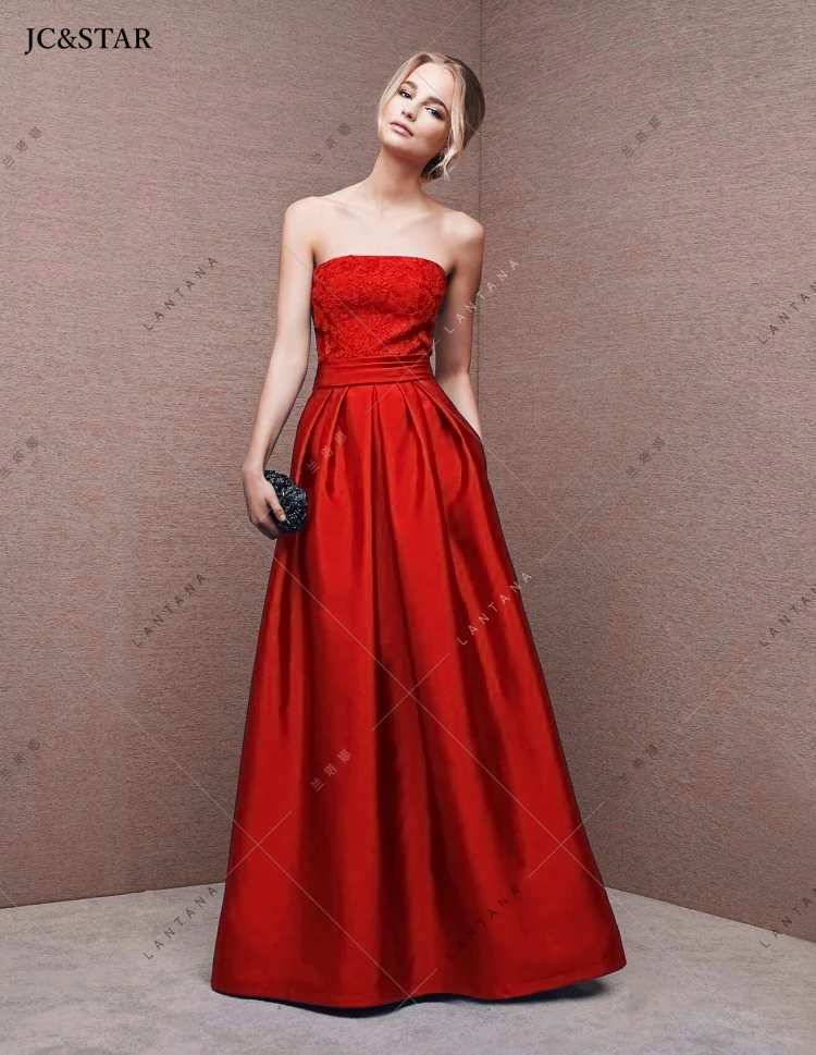 vestido de festa casamento Strapless Backless A Line Royal Blue Burgundy bridesmaid dresses long wedding party gowns cheap | Свадьбы и