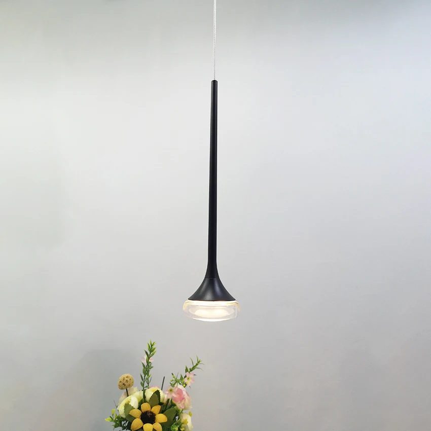 1 шт. современные светодиодные подвесные светильники кофейного черного цвета