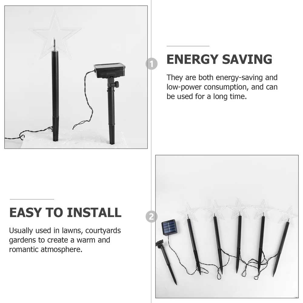 

1 Set Solar Power Landscape Light Outdoor Ground Plug-in Christmas Lamp