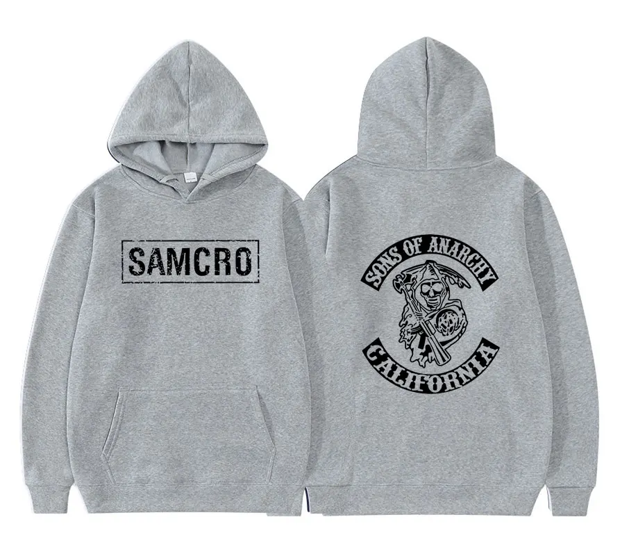 Мужская двухсторонняя толстовка с капюшоном и принтом в стиле Харадзюку | одежда