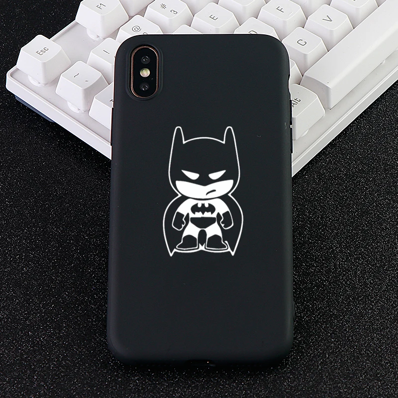 Funny Phone Cases for iPhone 11 6s 7 8 Plus Pro X XS MAX XR Fashion Case Batman Soft Silicone Fitted TPU Back Covers Accessories | Мобильные