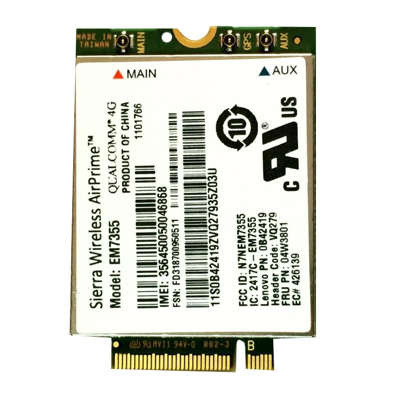 EM7355 LTE/EVDO/HSPA + 42 Мбит/с NGFF карта 4G модуль для lenovo Thinkpad T431S T440 T440S T440P T540P W540 X240 |