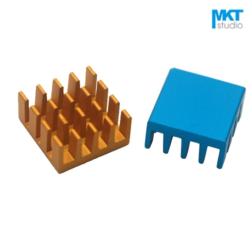 

100Pcs Blue 14mmx14mmx7mm Aluminum Cooling Fin Radiator Heat Sink For TO-3P, MOS, IC, Amplifier, Power