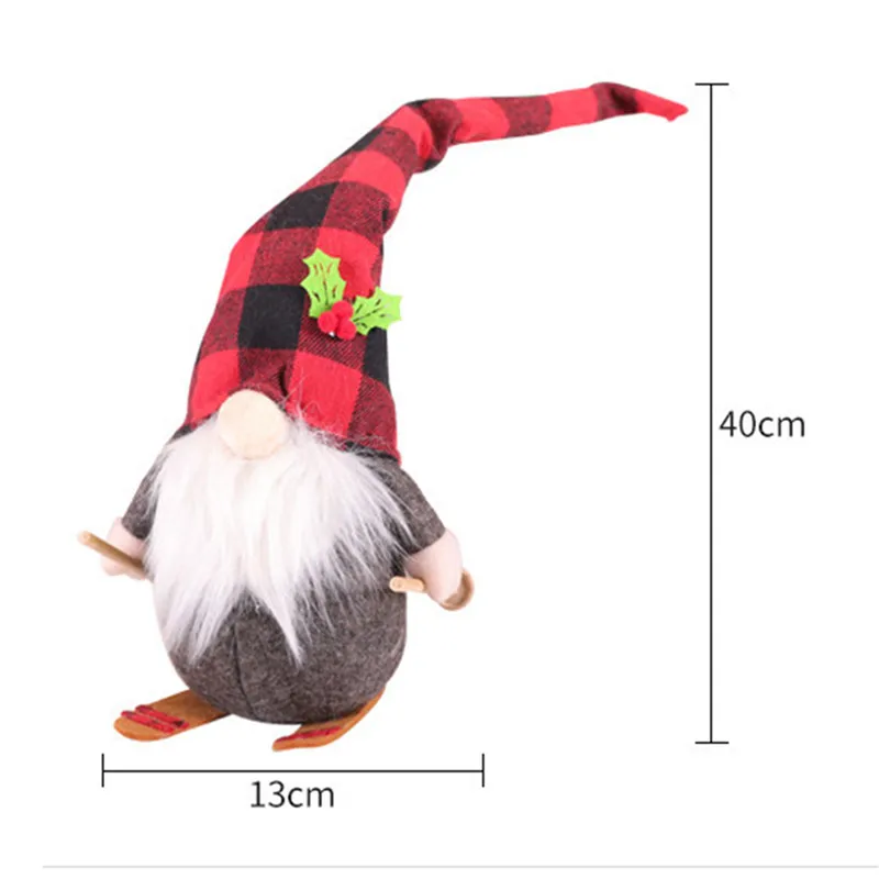 Милый эльф плюшевая кукла украшения для рождественской елки сноуборд Шведский