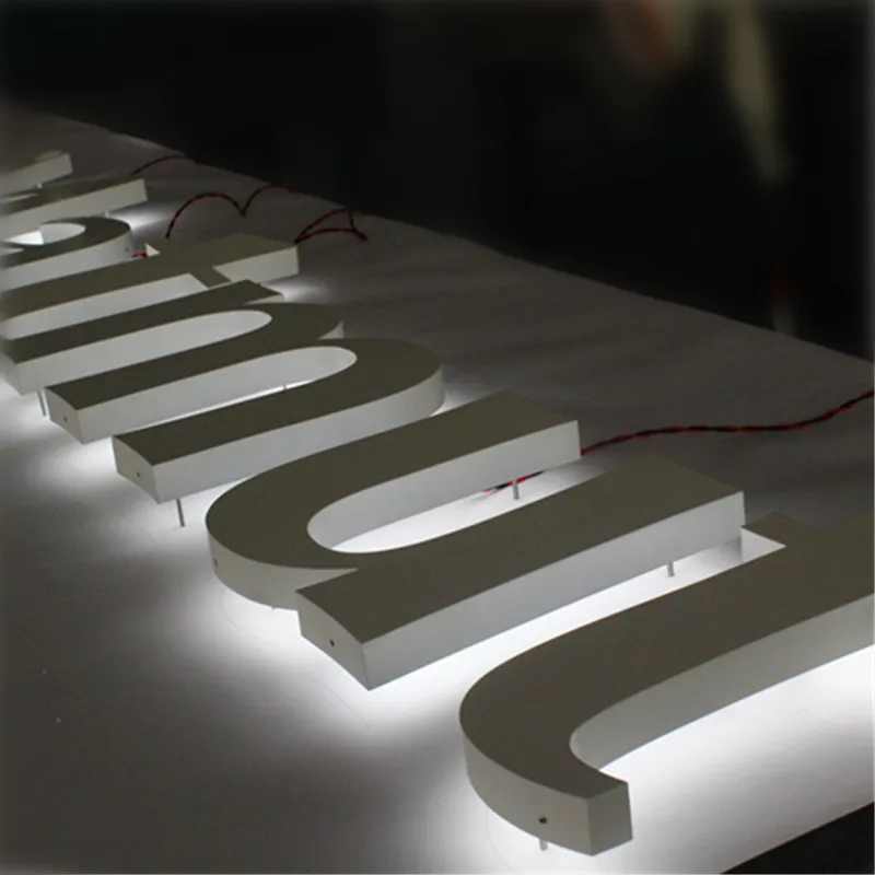 Окрашенная металлическая наружная подсветка Букв 3D из нержавеющей стали